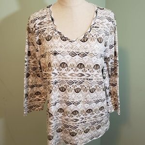 U-Neck Long Sleeve Top